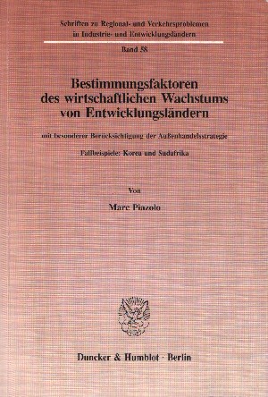 piazolo: bestimmungsfaktoren des wirtschaftlichen wachstums von entwicklungsländern